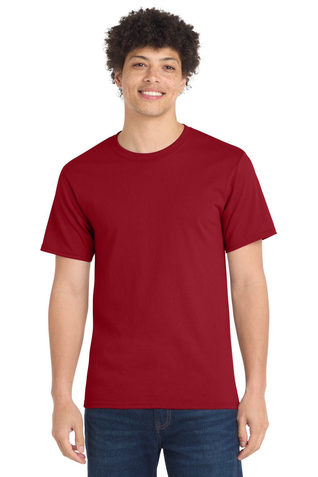 Port & Co Essential Tee. PC61 - Rich Red - front