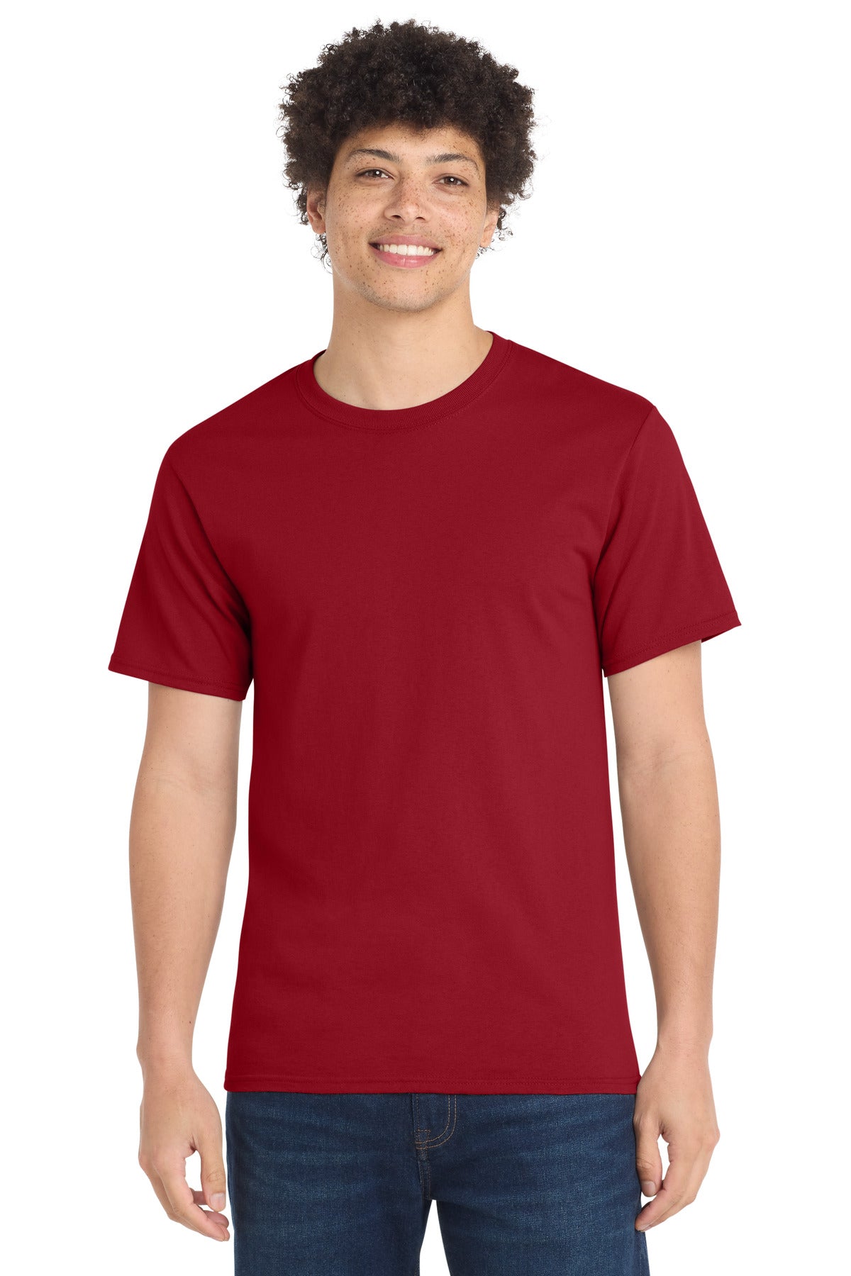 Port & Co Essential Tee. PC61 - Rich Red - front