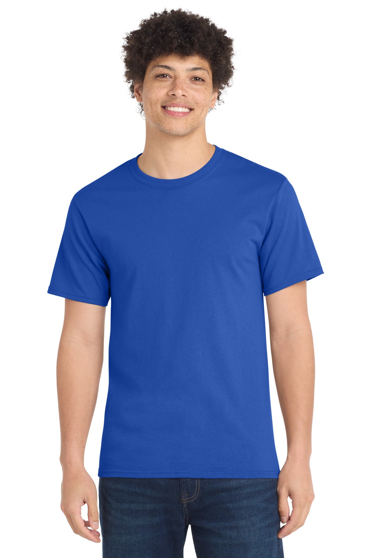 Port & Co Essential Tee. PC61 - Royal - front