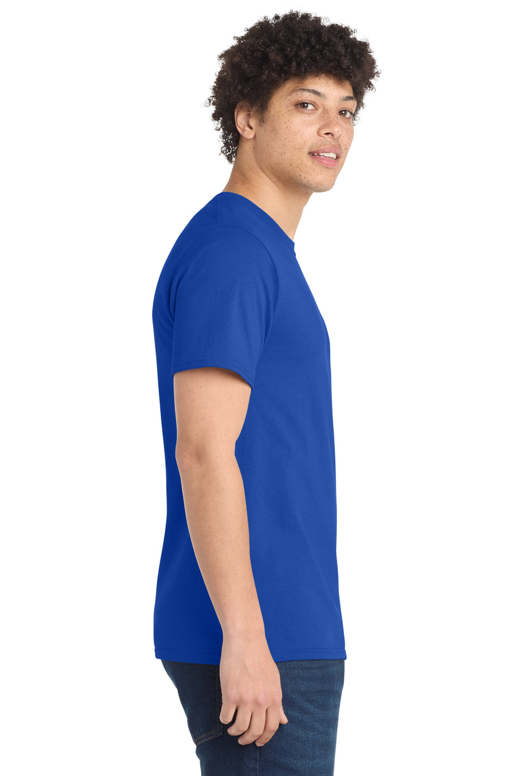 Port & Co Essential Tee. PC61 - Royal - side