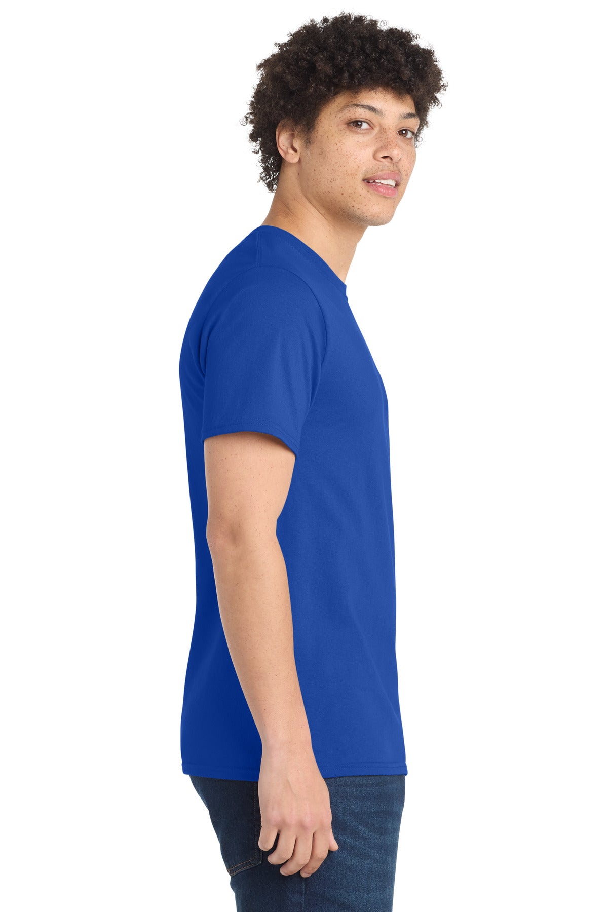 Port & Co Essential Tee. PC61 - Royal - side