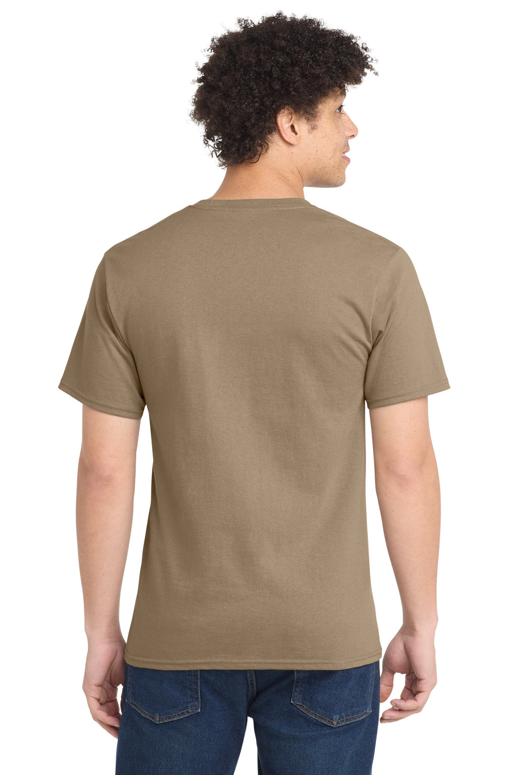 Port & Co Essential Tee. PC61 - Sand - back