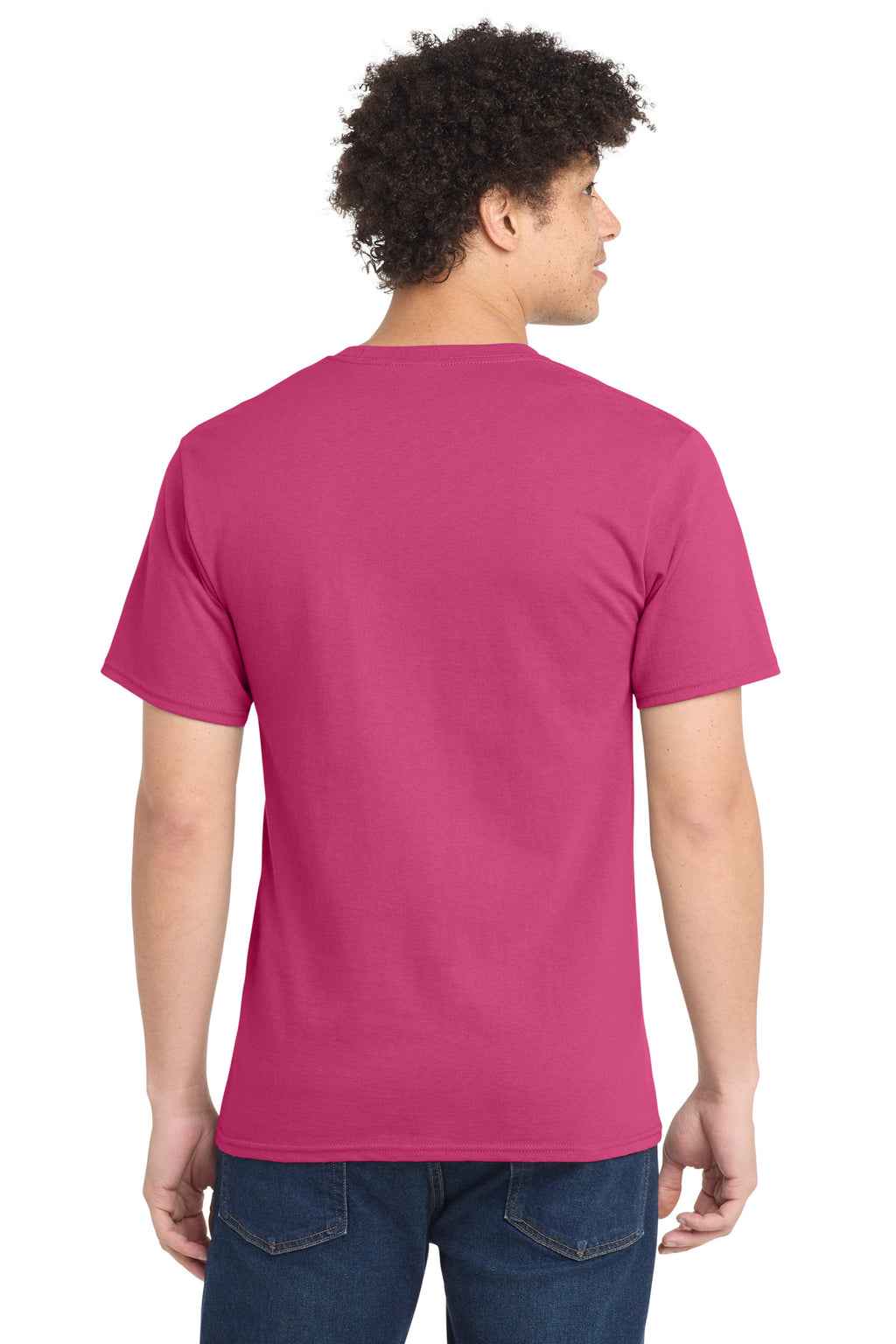 Port & Co Essential Tee. PC61 - Sangria - back