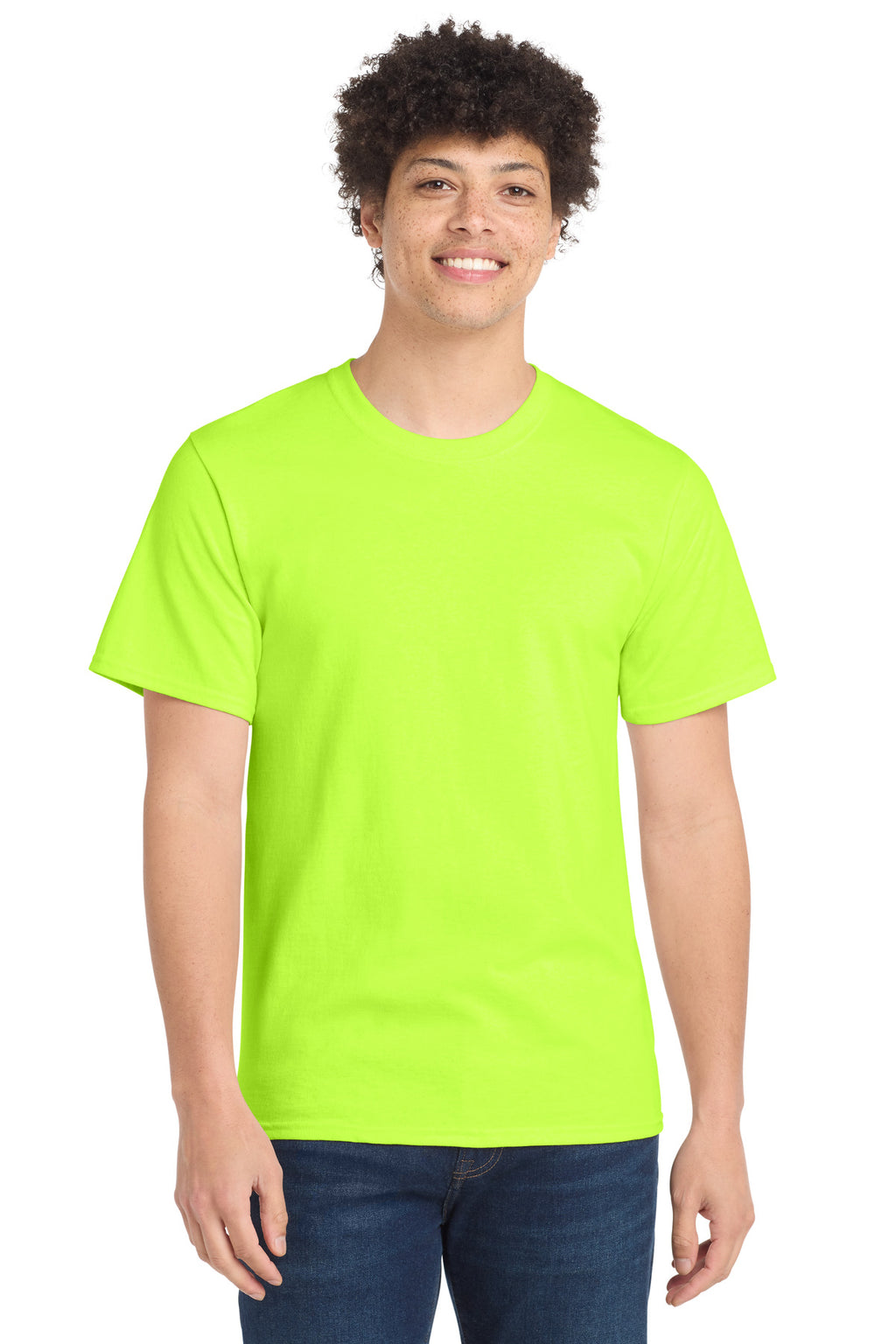 Port & Co Essential Tee. PC61 - S. Green - front