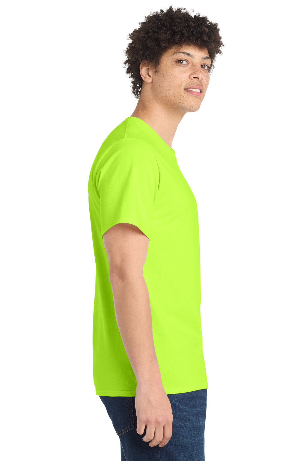 Port & Co Essential Tee. PC61 - S. Green - side