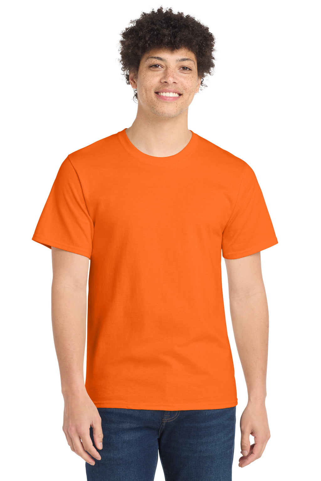 Port & Co Essential Tee. PC61 - S. Orange - front