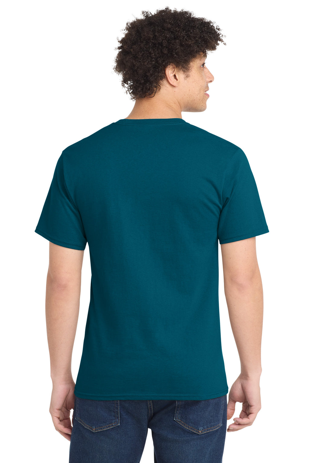 Port & Co Essential Tee. PC61 - Teal - back