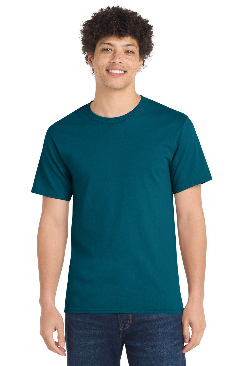 Port & Co Essential Tee. PC61 - Teal - front