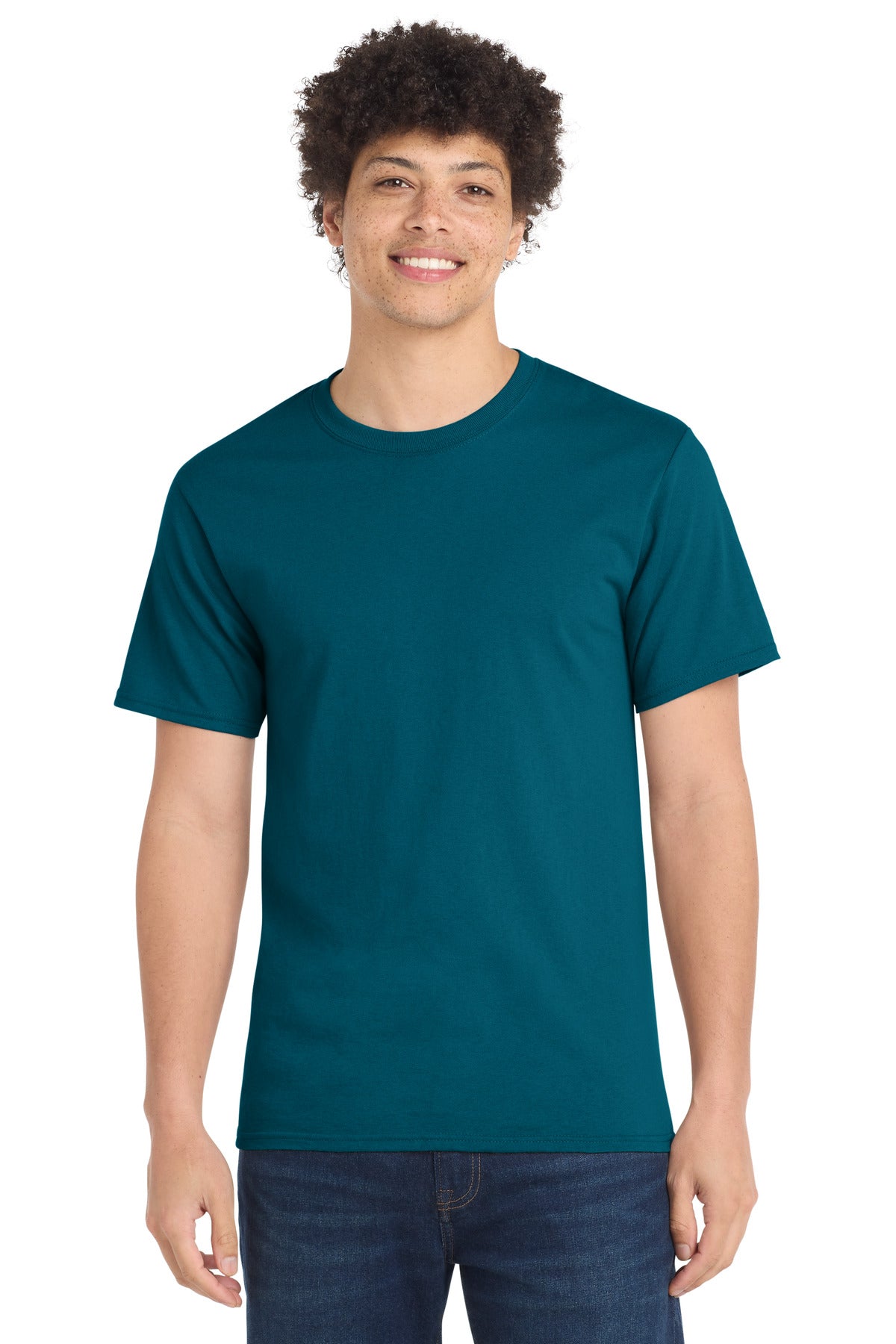 Port & Co Essential Tee. PC61 - Teal - front