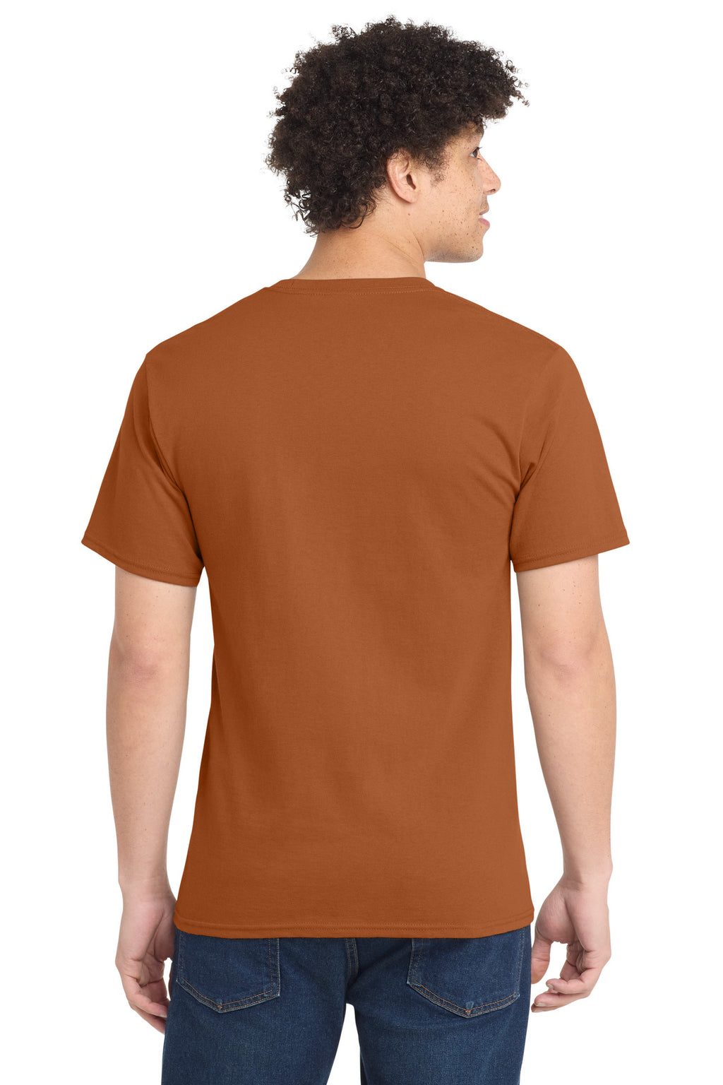 Port & Co Essential Tee. PC61 - Texas Orange - back