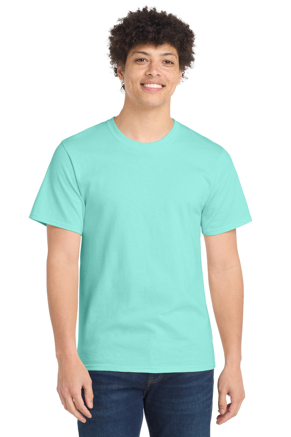 Port & Co Essential Tee. PC61 - True Celadon - front