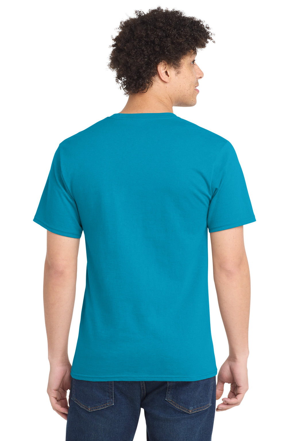 Port & Co Essential Tee. PC61 - Turquoise - back