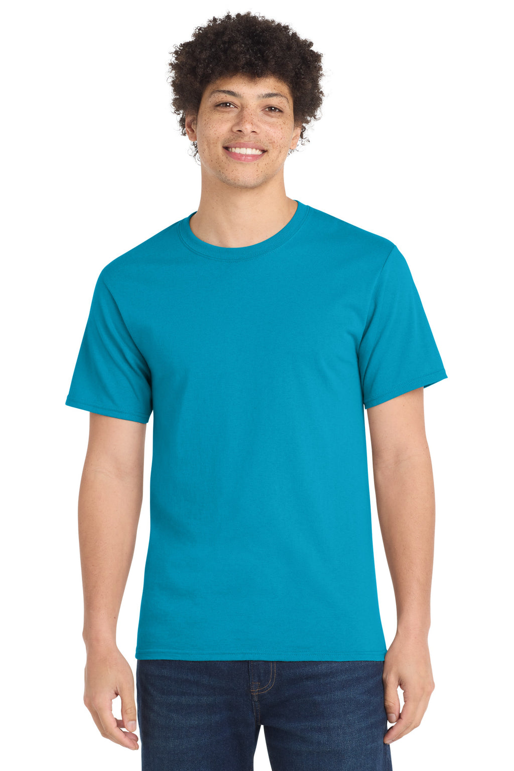 Port & Co Essential Tee. PC61 - Turquoise - front