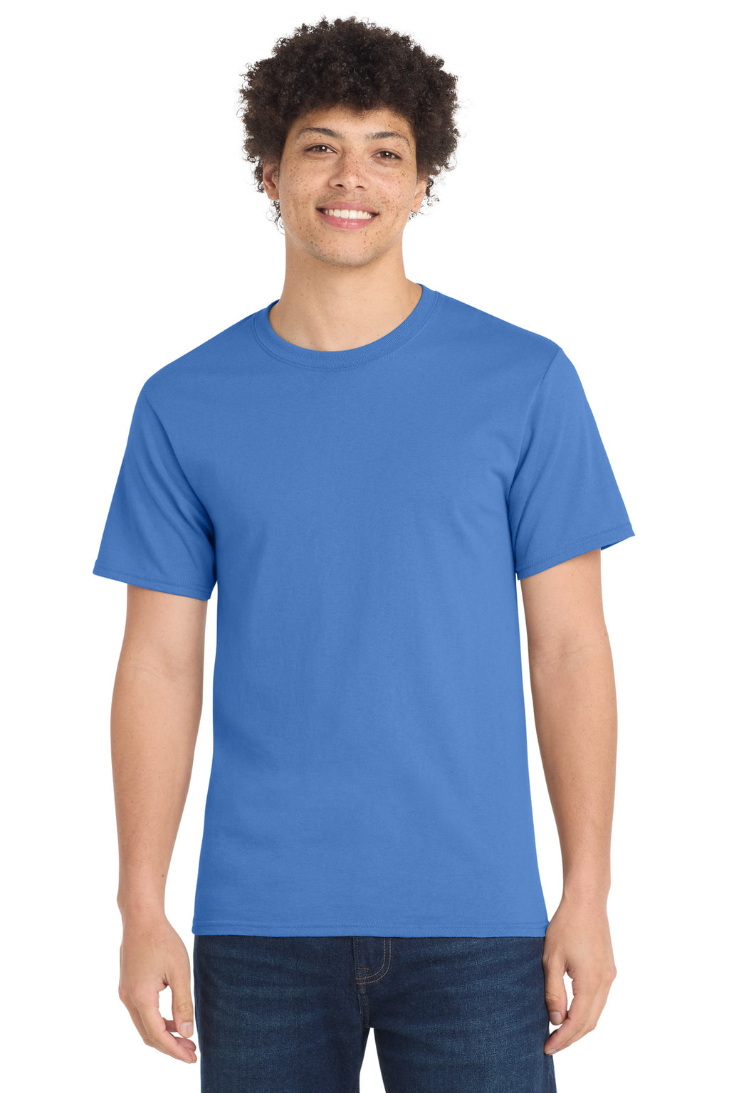 Port & Co Essential Tee. PC61 - Ultramarine Blue - front