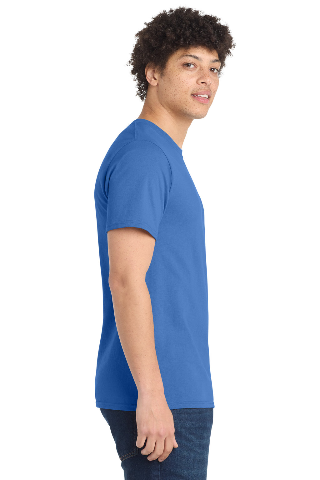 Port & Co Essential Tee. PC61 - Ultramarine Blue - side