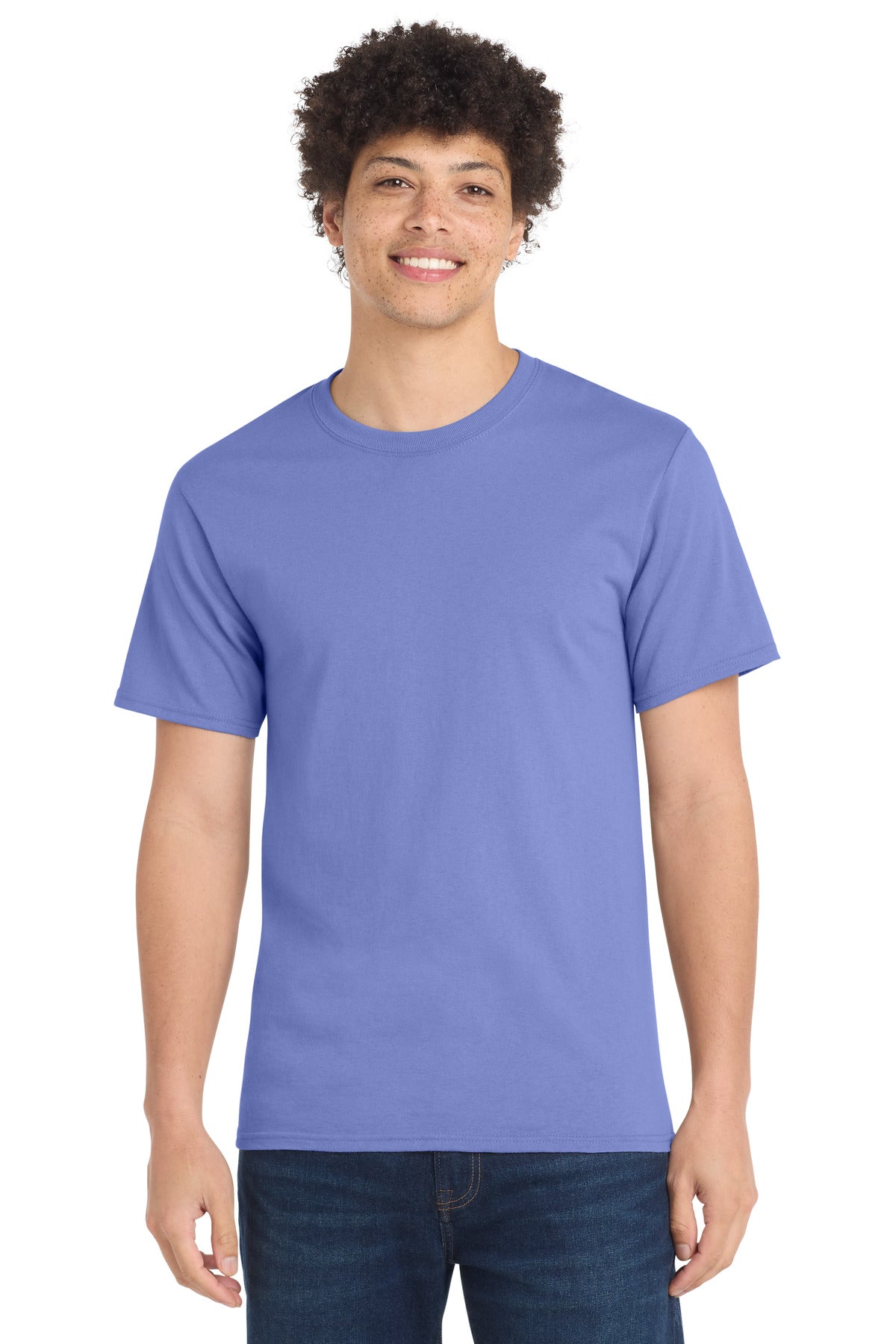 Port & Co Essential Tee. PC61 - Violet - front