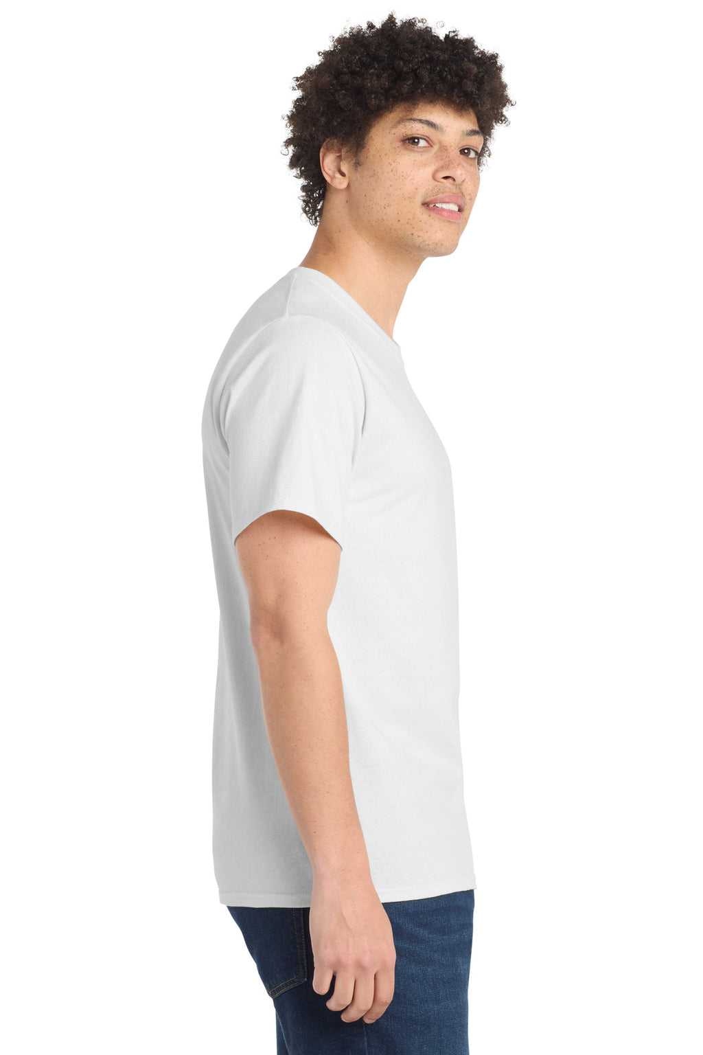 Port & Co Essential Tee. PC61 - White - side