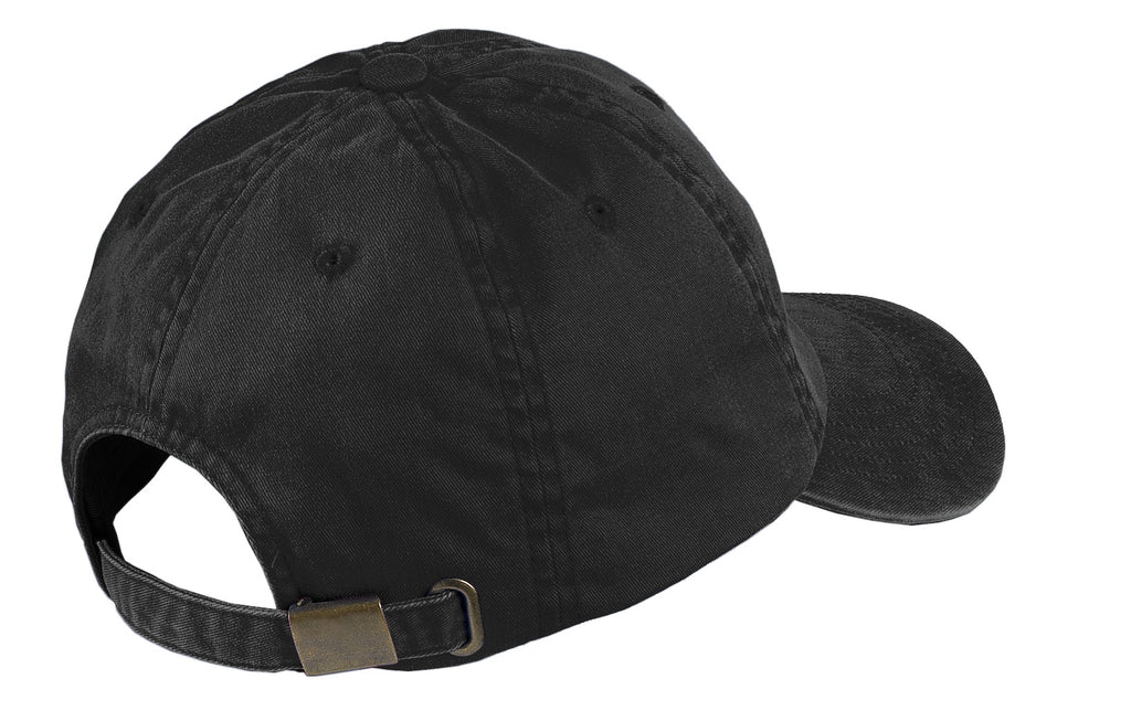 Port Authority Garment-Washed Cap. PWU - Black - back