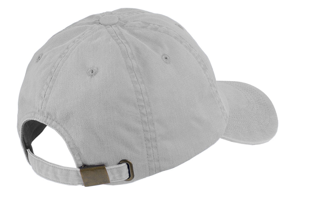 Port Authority Garment-Washed Cap. PWU - Chrome - back