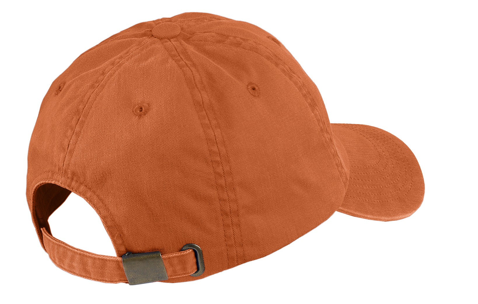 Port Authority Garment-Washed Cap. PWU - Cooked Carrot - back