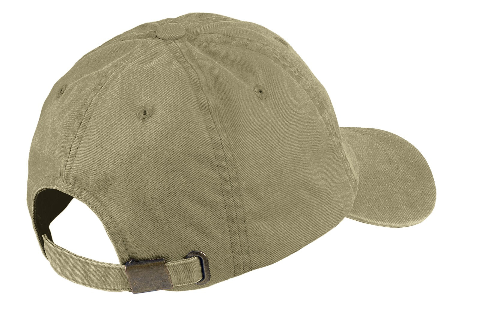 Port Authority Garment-Washed Cap. PWU - Khaki - back