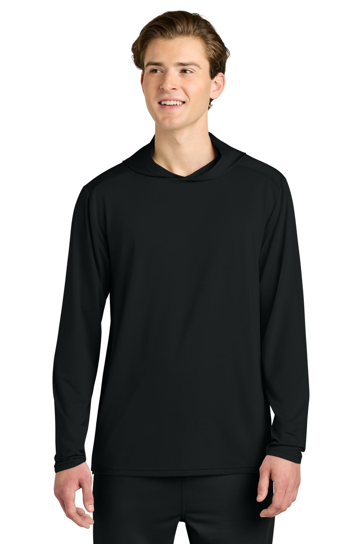 Richardson Clutch Long Sleeve Hoodie RA7110LSH - Black - front