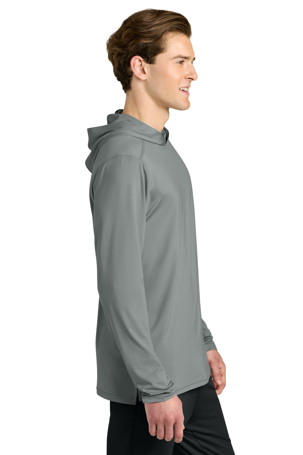 Richardson Clutch Long Sleeve Hoodie RA7110LSH - Grey - side