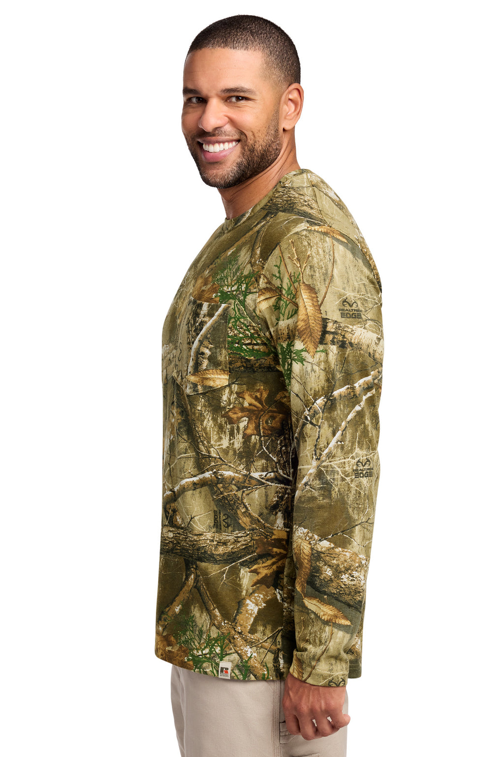 Russell Outdoors Realtree Long Sleeve Pocket Tee RU100LSP - Realtree Edge - side