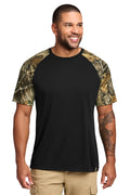 Russell Outdoors Realtree Colorblock Performance Tee RU151 - Black/ Realtree Edge - front