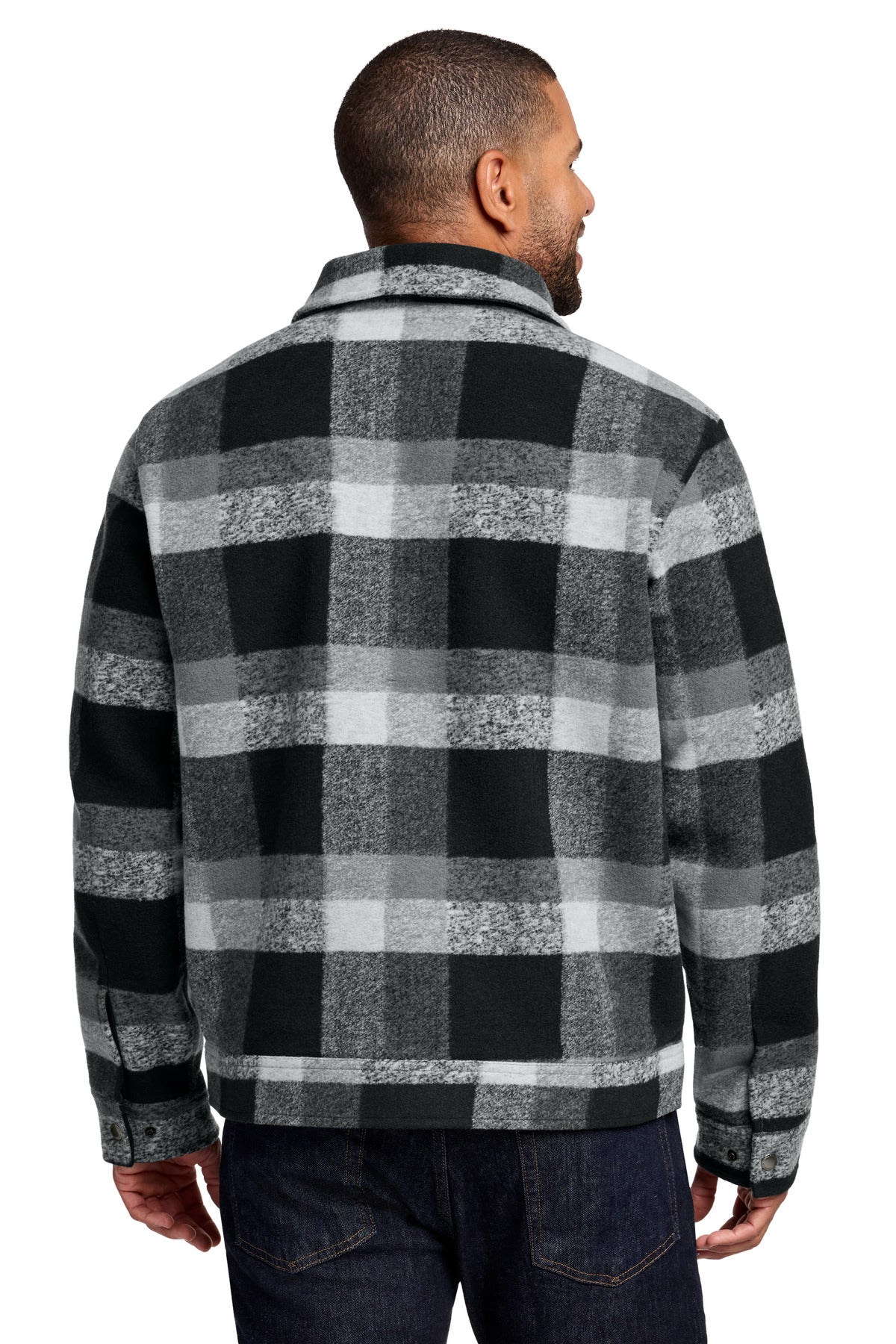 Russell Outdoors Basin Jacket RU550 - Deep Black Plaid - back