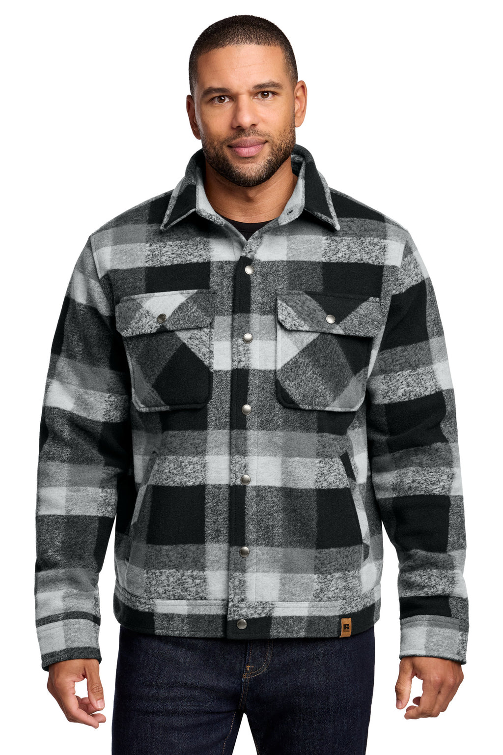 Russell Outdoors Basin Jacket RU550 - Deep Black Plaid - front