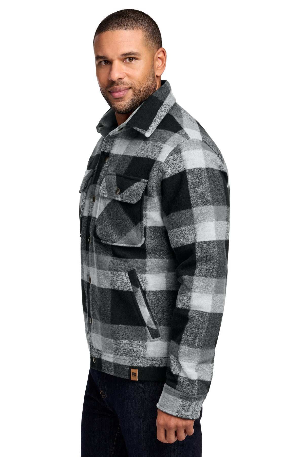 Russell Outdoors Basin Jacket RU550 - Deep Black Plaid - side