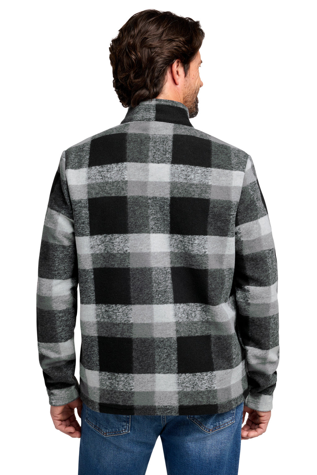 Russell Outdoors Basin Snap Pullover RU551 RU551 - Deep Black Plaid - back