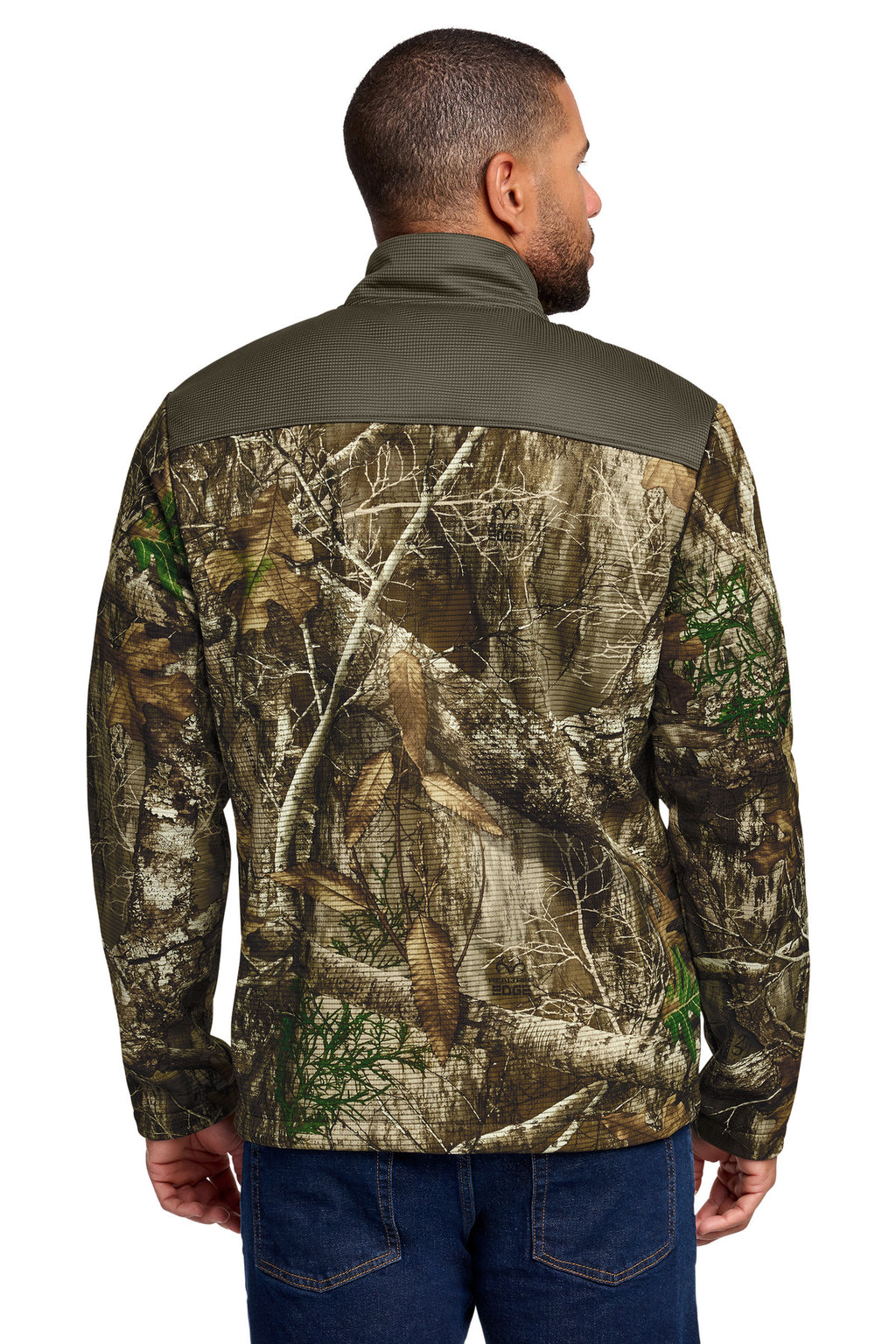 Russell Outdoors Realtree Atlas Colorblock Soft Shell RU601 - Cargo Brown/ Realtree Edge - back
