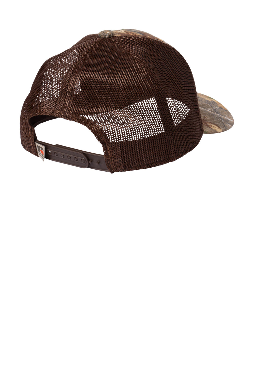 Russell Outdoors Camo Snapback Trucker Cap RU900 - Realtree Edge/ Brown - back