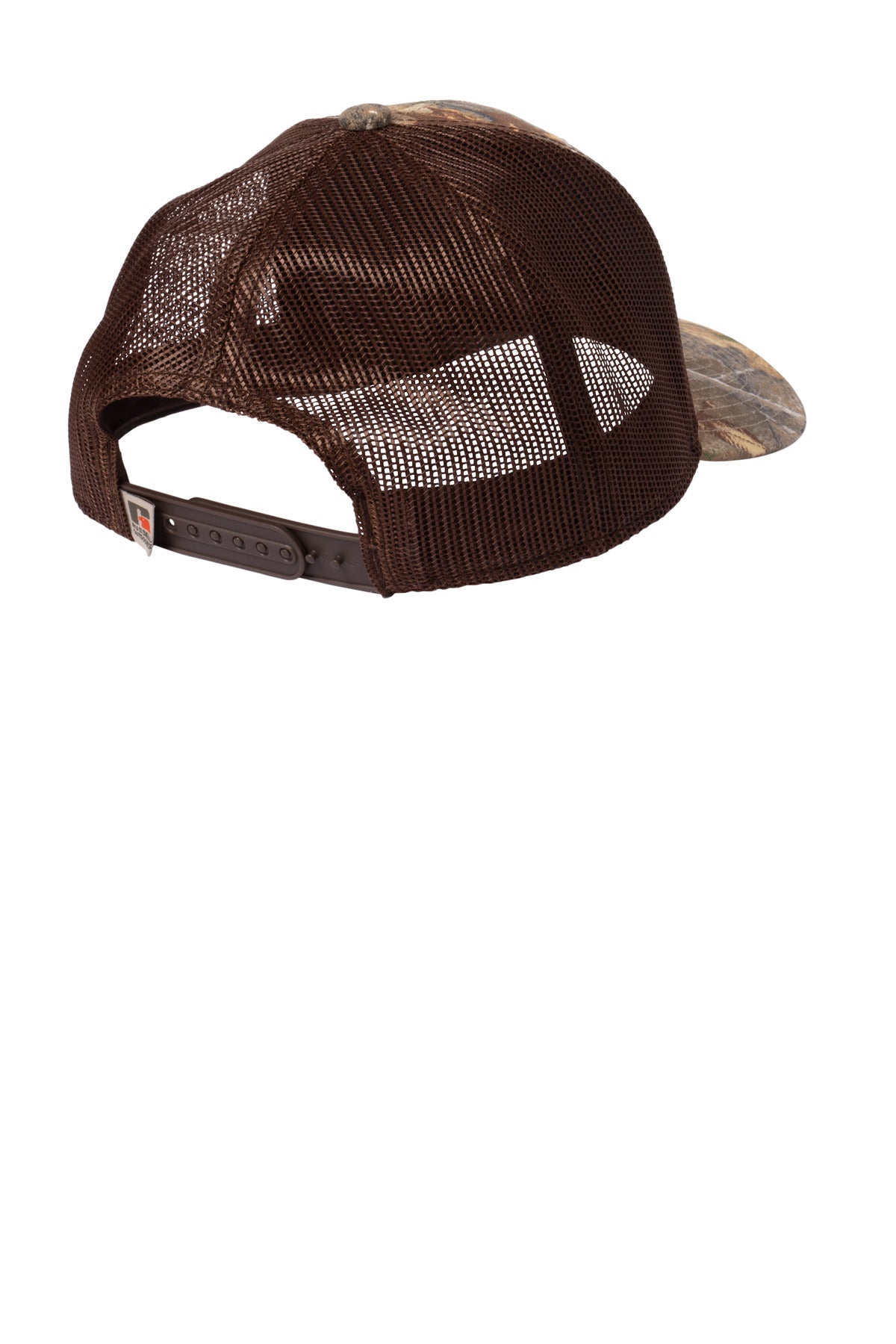 Russell Outdoors Camo Snapback Trucker Cap RU900 - Realtree Edge/ Brown - back