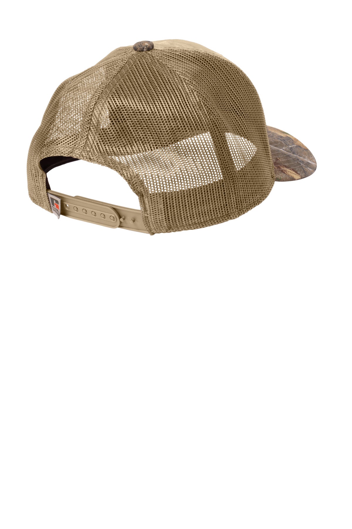Russell Outdoors Camo Snapback Trucker Cap RU900 - Realtree Edge/ Coyote Brown - back