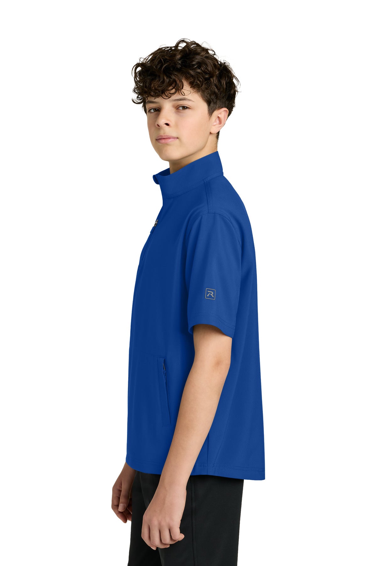 Richardson Youth Barrage Wind Shirt RY7400SSQ - Royal - side