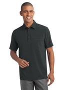 DISCONTINUED Port Authority Ultra Stretch Pocket Polo. S650 - Slate Grey - front