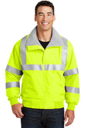 Port Authority Enhanced Visibility Challenger Jacket with Reflective Taping. SRJ754 - Safety Yellow/ Reflective - front