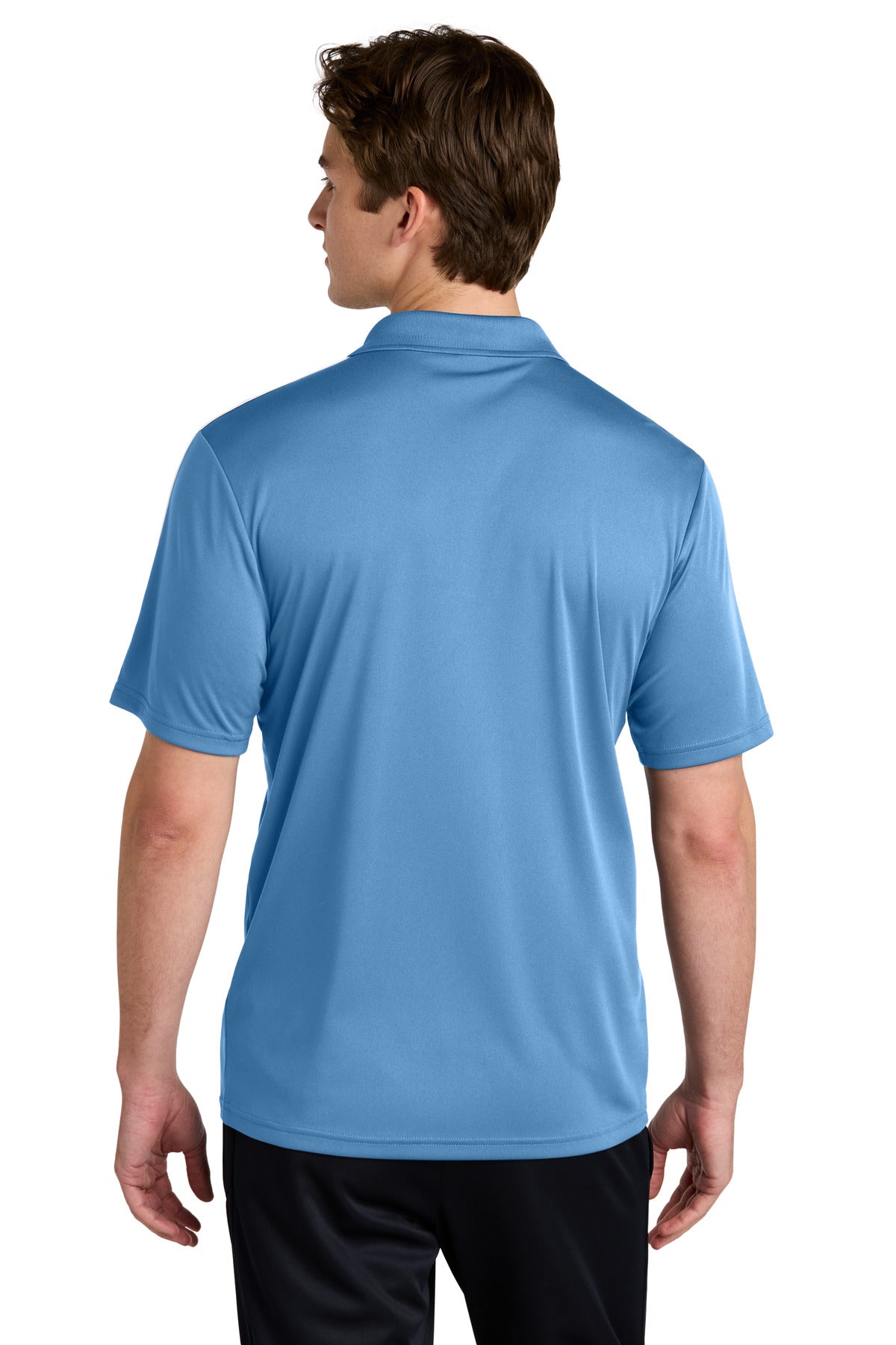 Sport-Tek Competitor United Polo ST104 - Carolina Blue/ White - back
