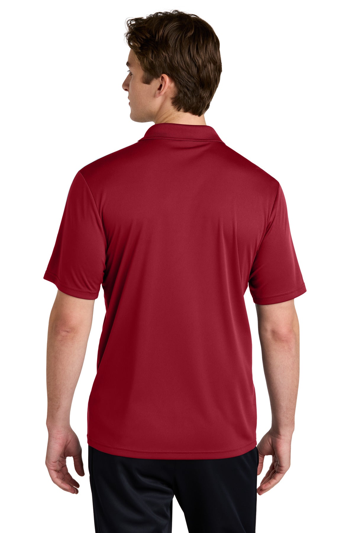 Sport-Tek Competitor United Polo ST104 - Deep Red/ White - back