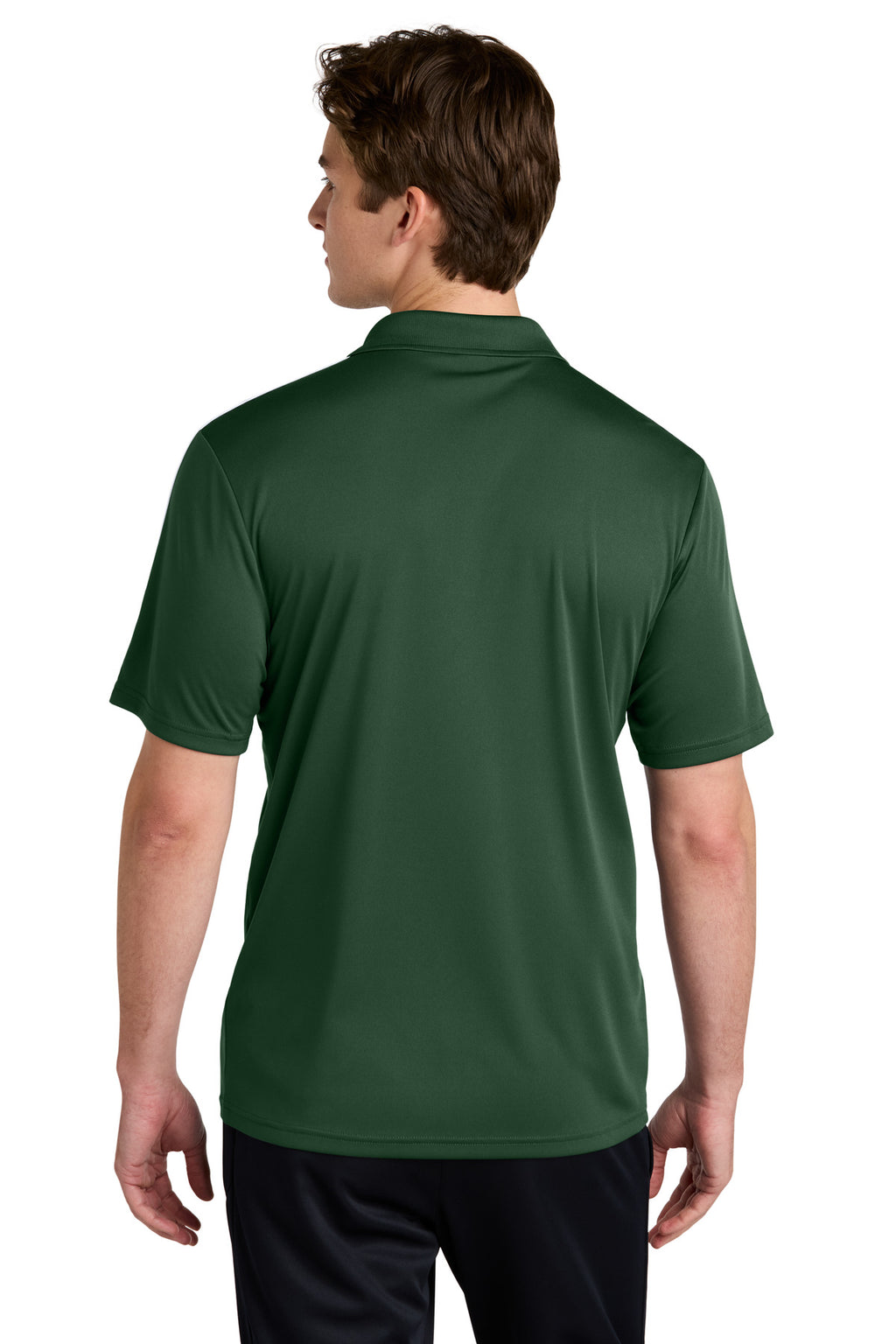 Sport-Tek Competitor United Polo ST104 - Forest Green/ White - back