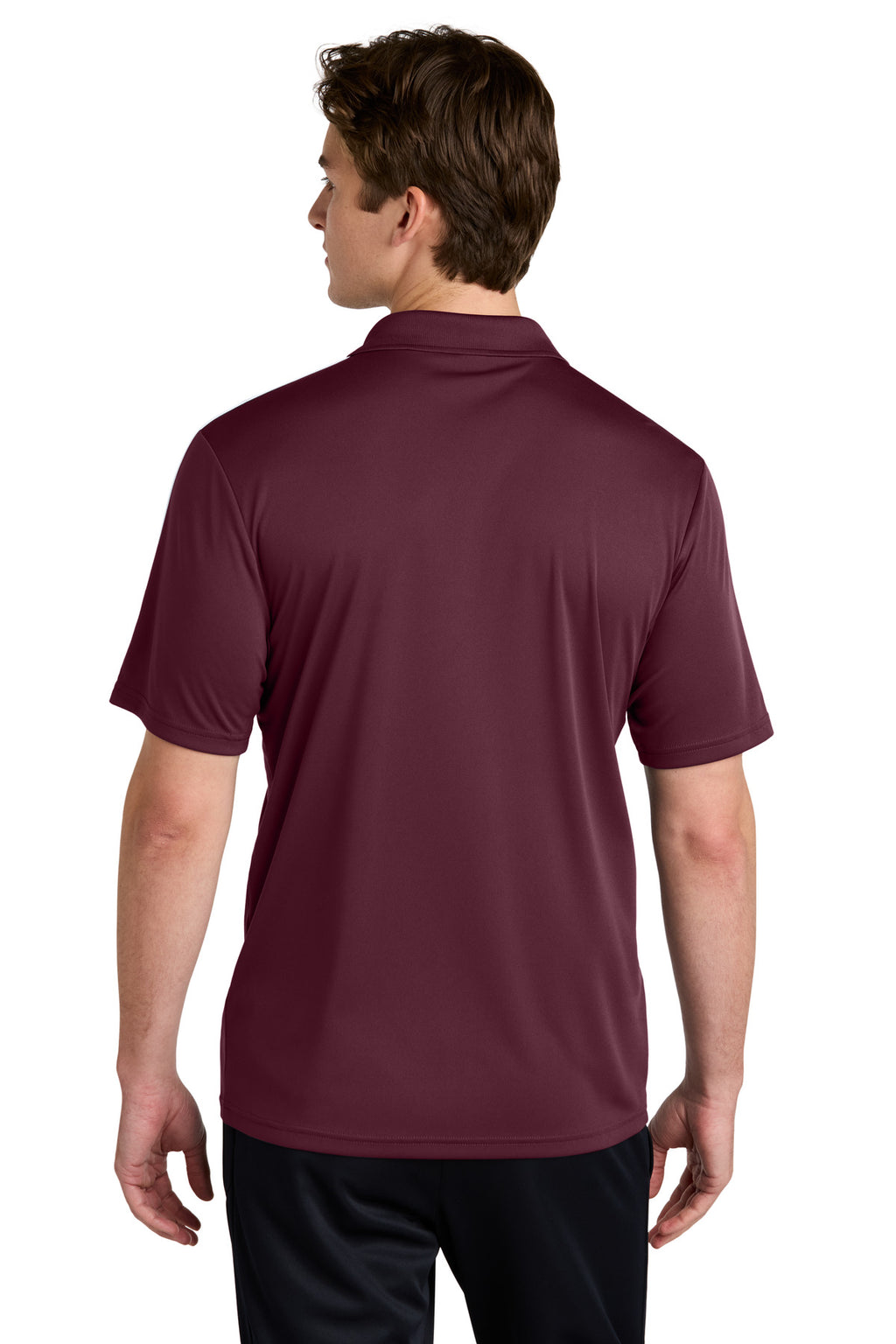 Sport-Tek Competitor United Polo ST104 - Maroon/ White - back
