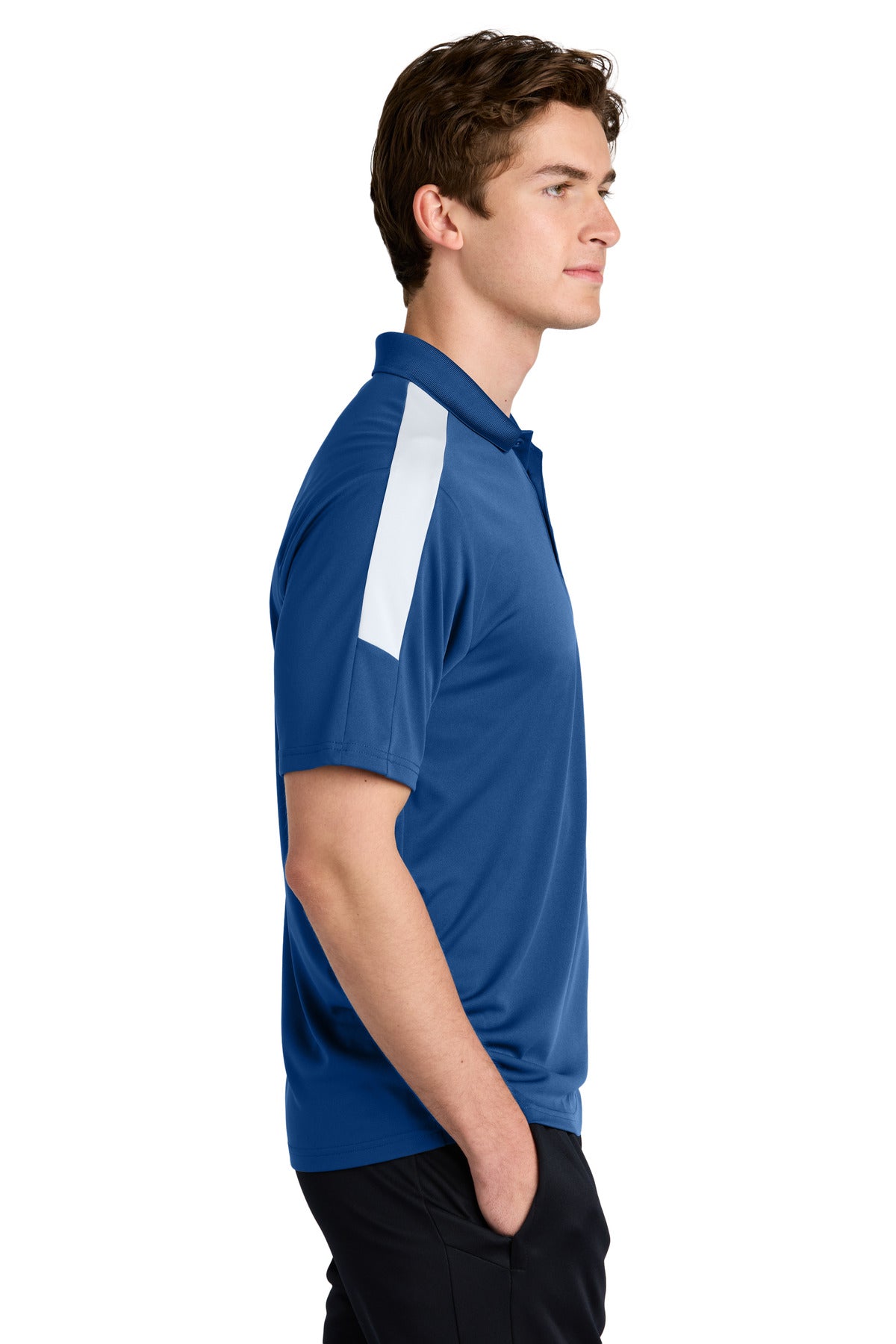 Sport-Tek Competitor United Polo ST104 - Royal/ White - side