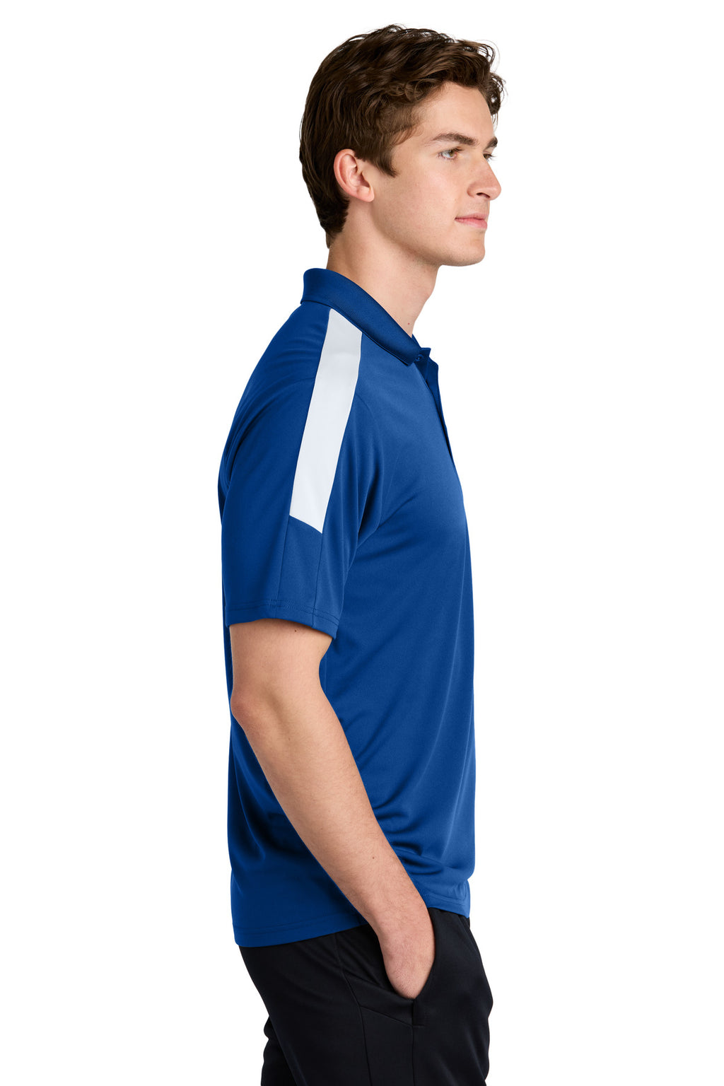 Sport-Tek Competitor United Polo ST104 - True Royal/ White - side