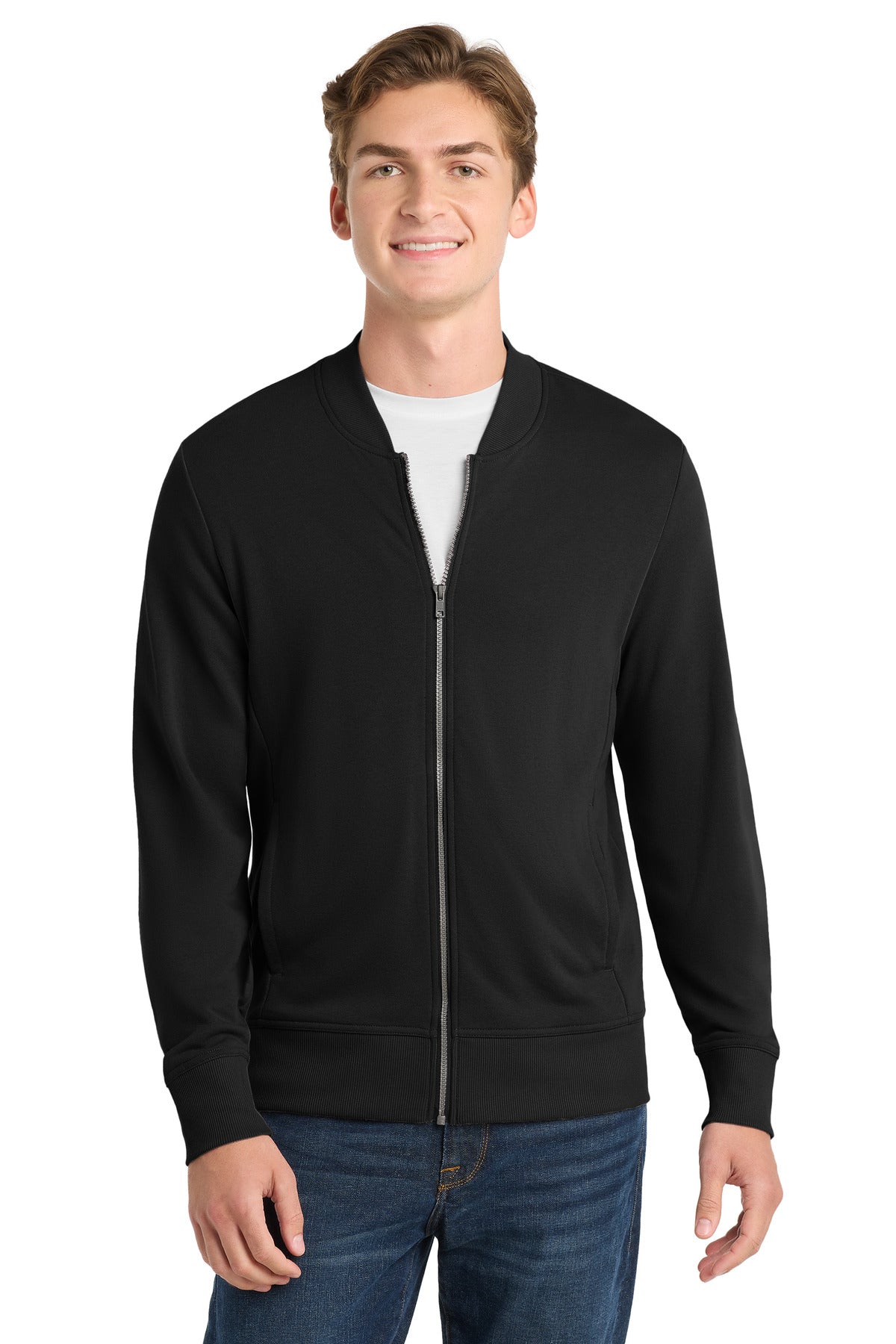Sport-Tek Lightweight French Terry Bomber. ST274 - Black - front