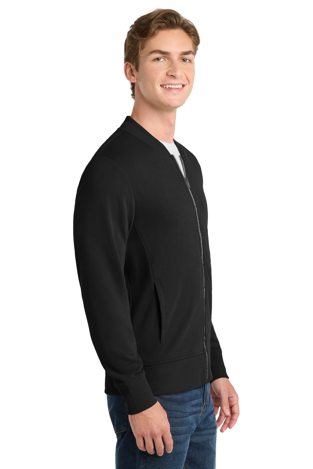 Sport-Tek Lightweight French Terry Bomber. ST274 - Black - side