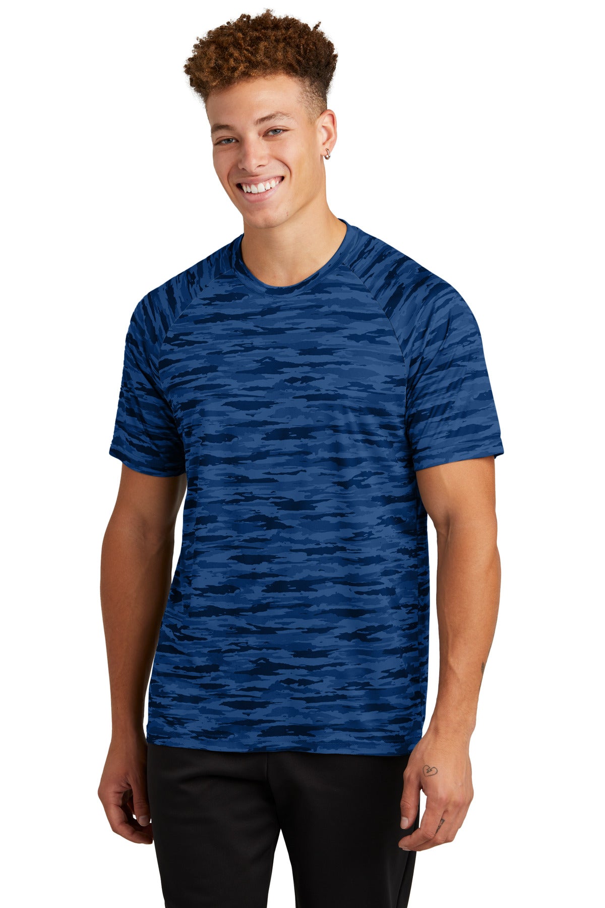 Sport-Tek Drift Camo Tee ST375 - Royal - front
