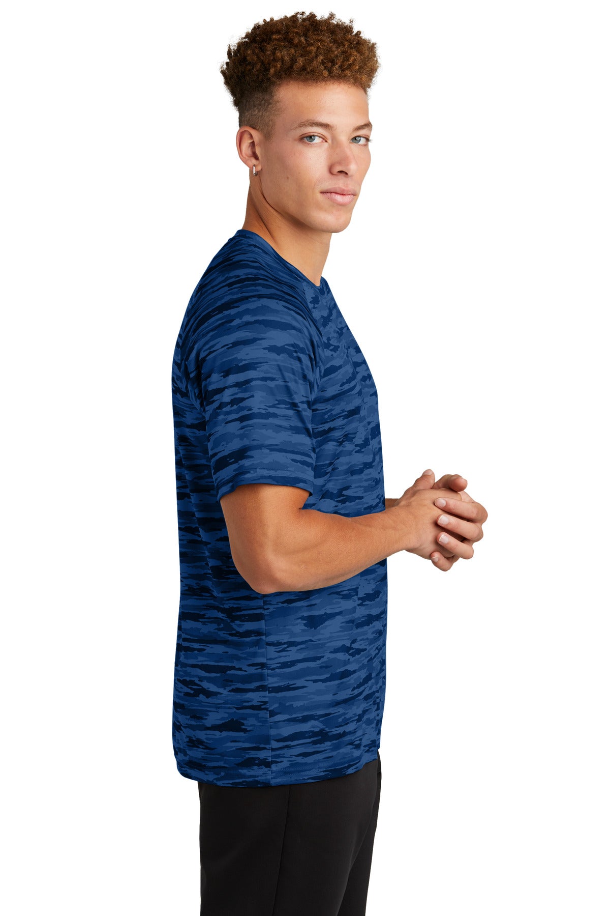 Sport-Tek Drift Camo Tee ST375 - Royal - side